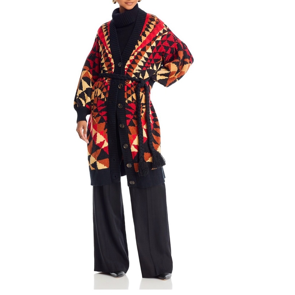 Farm Rio Hear Deco Cardigan Sweater